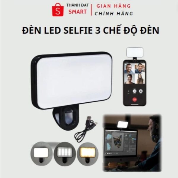 Đèn Led selfie mini kẹp điện thoại 3 chế độ sáng chuyên nghiệp