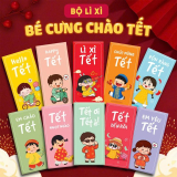 Bộ 10 Bao Lì Xì Cho Bé Siêu Dễ Thương Đón Tết Bính Ngọ 2026