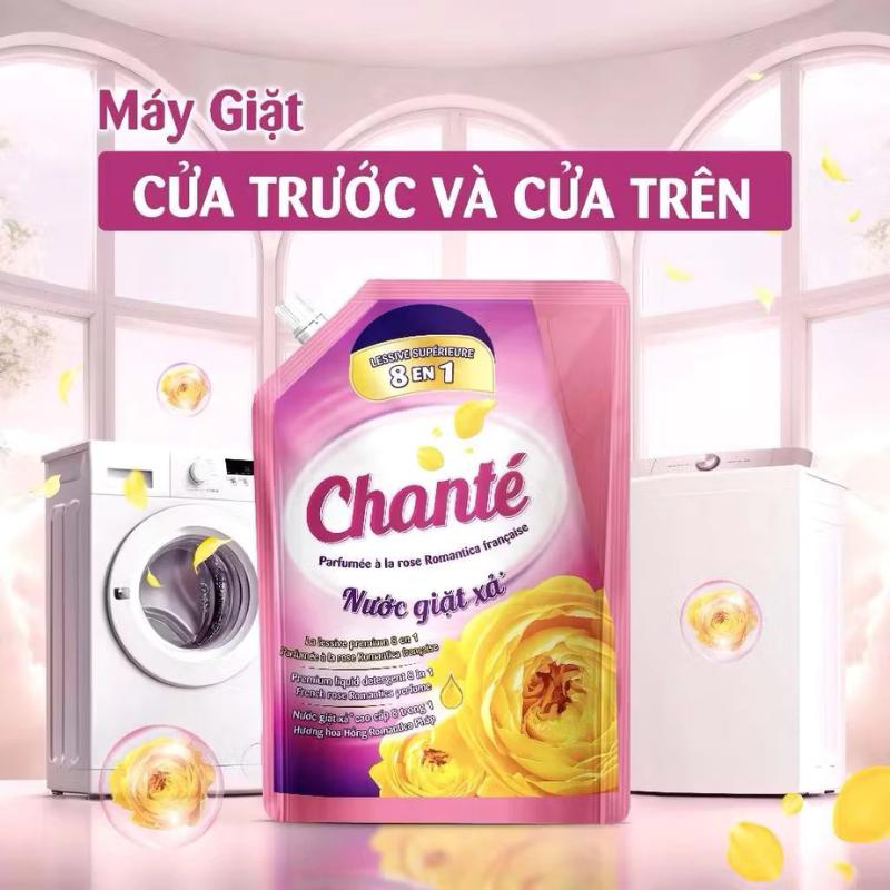 Hướng dẫn sử dụng Nước Giặt Xả Chante 8in1, dùng 1 nắp cho giặt máy, tiết kiệm nước xả vải