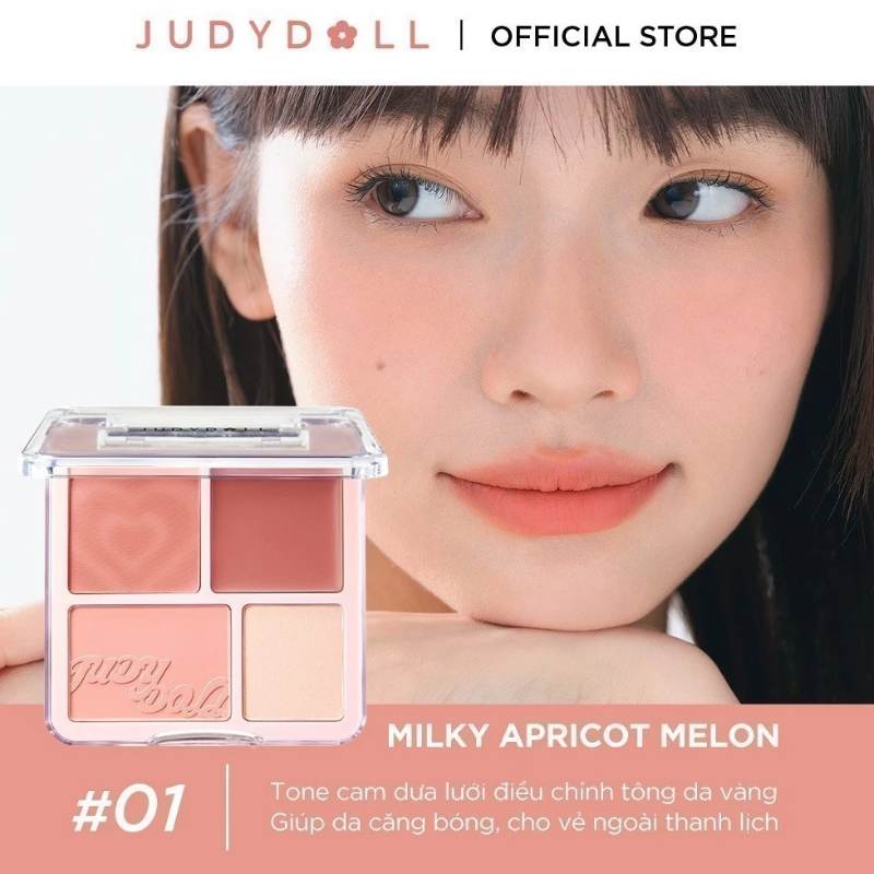 Bảng má Judydoll #01 Milky Apricot Melon tone cam đào