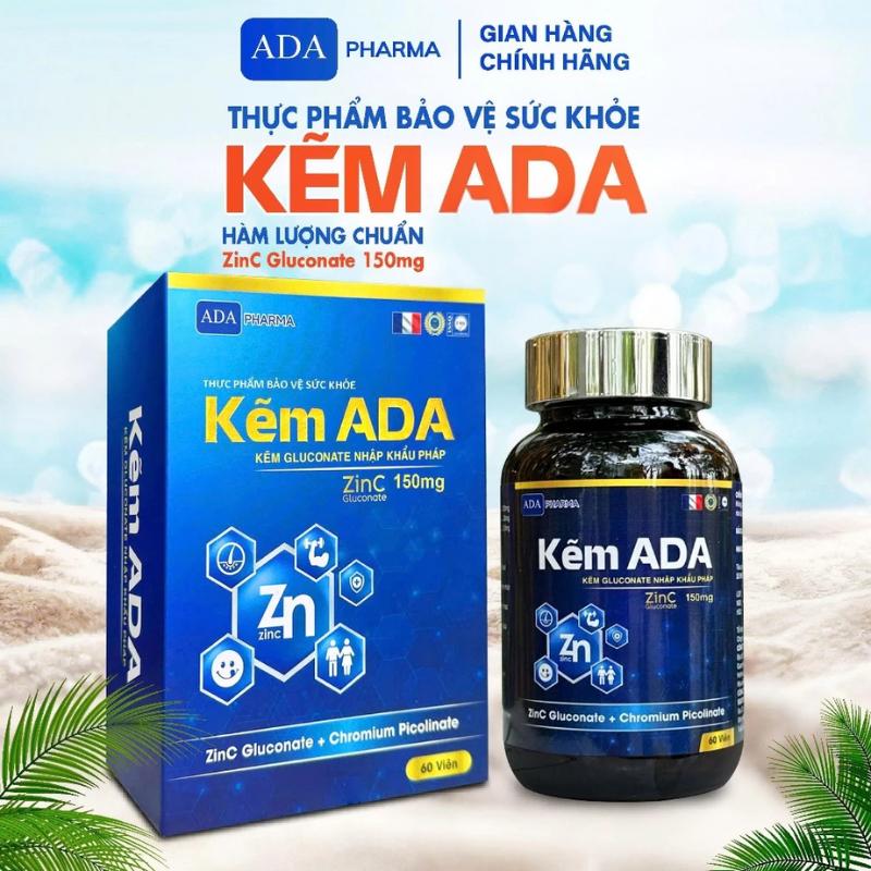 Kẽm ADA 150mg Gluconate: Giải Pháp Tăng Cường Miễn Dịch và Sức Khỏe Toàn Diện