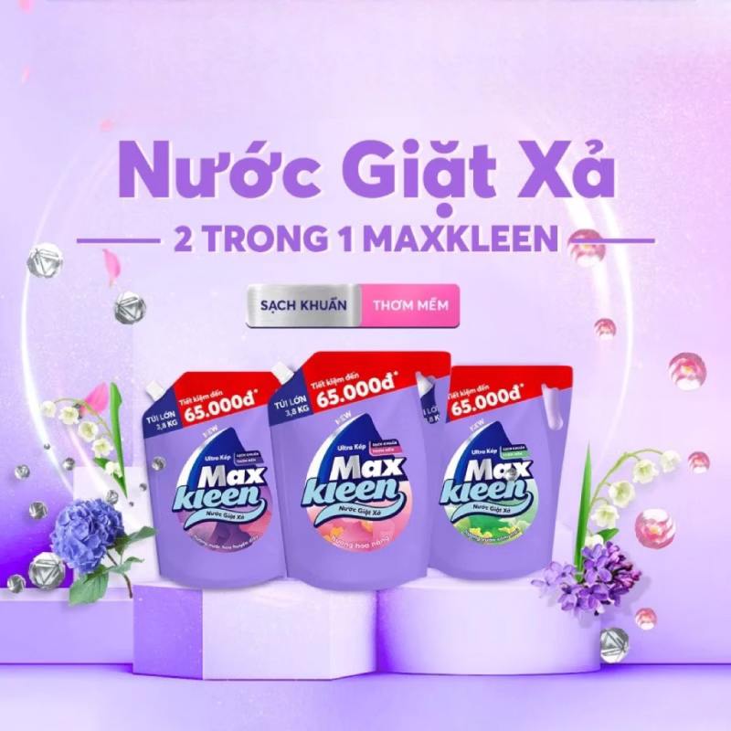 [KM HOT] Nước Giặt Xả Maxkleen 3.8kg Giá Tốt (Kèm Quà Tặng Hấp Dẫn)